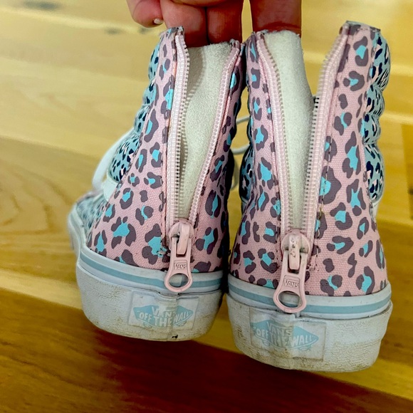 Kids leopard VANS with zipper back - Picture 2 of 3